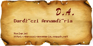 Daróczi Annamária névjegykártya