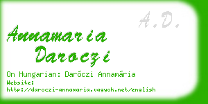 annamaria daroczi business card